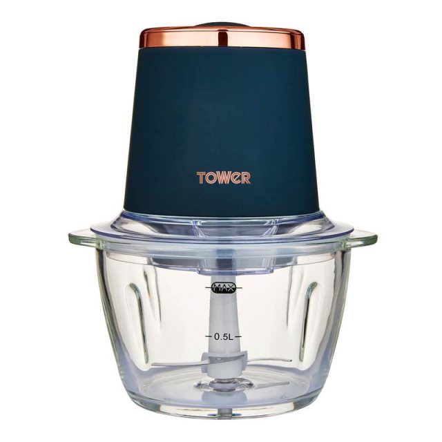 Tower Tower Cavaletto 350W 1L Glass Mini Chopper Blue