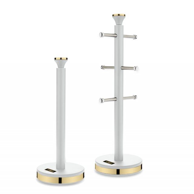 Tower Tower Cavaletto Towel Pole & Mug Tree Set White