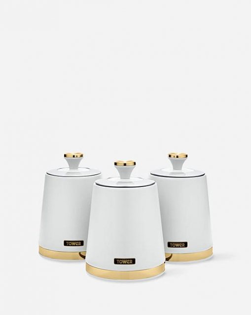 Tower Tower Infinity Stone Set of 3 Canisters Pebble