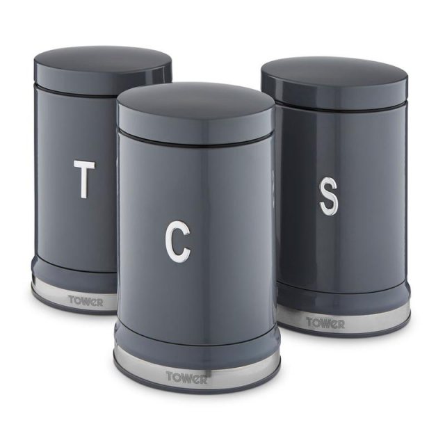 Tower Tower Belle Set of 3 Canisters Graphite