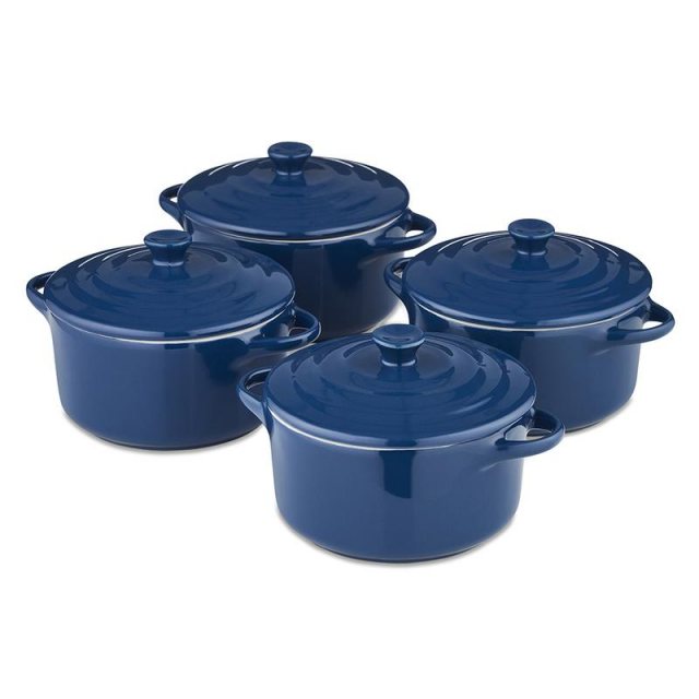 Tower Tower Foundry Mini Casserole S/4 10cm Blue