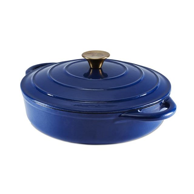Tower Tower Foundry Cast Iron Roaster 39cm Blue