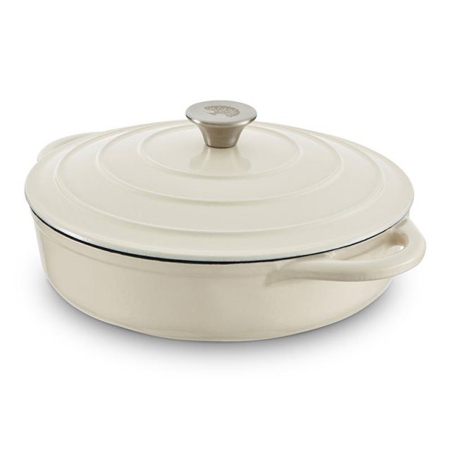 Tower Tower Foundry 28cm Shallow Casserole Cream