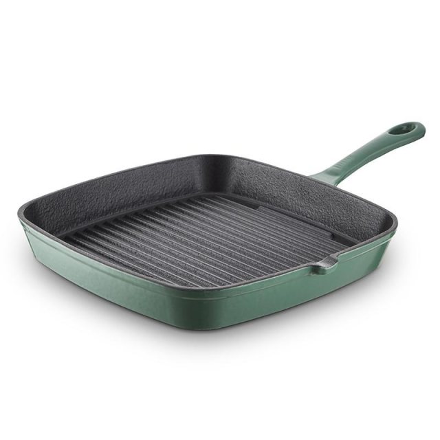 Tower Tower Foundry 23cm Cast Iron Grill Pan Green