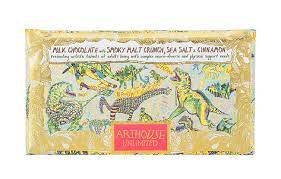 Arthouse Unlimited Dinosaurs Milk Chocolate with Smoky Malt Crunch, Sea Salt & Cinnamon