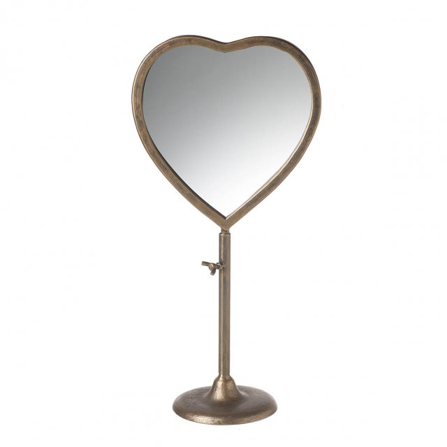 Parlane International Heart Mirror On Stand Bronze