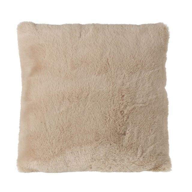 Parlane International Fluffy Faux Fur Square Cushion Blush D450mm