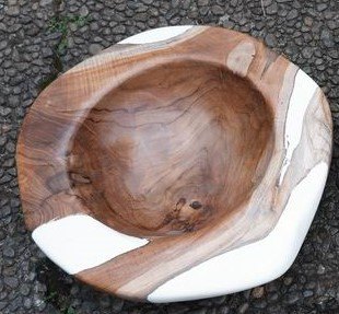 Parlane International Pembury Brown Wash Large Turned Wood Table Lamp