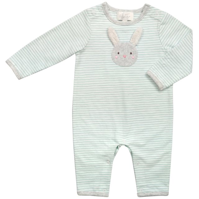 Albetta Applique Towelling Bunny Babygro