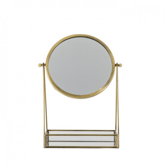Gallery Direct LARA Desk Mirror Antique Brass
