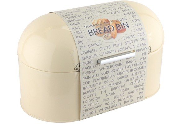 Apollo Housewares Bread Bin Metal Cream