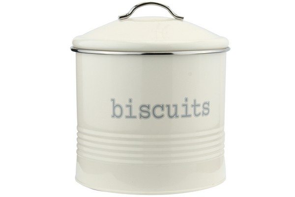 Apollo Housewares Canister Round Biscuits Cream