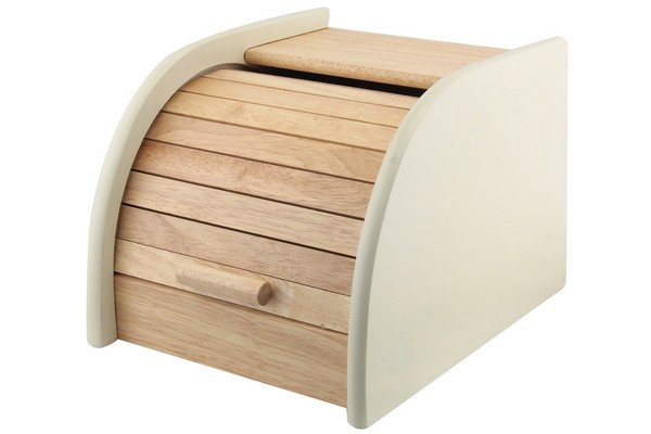 Apollo Housewares Beechwood Roll Top Bread Bin