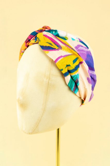 Powder Powder Cotton Bandana - Sketched Florals Mustard