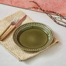 Portmeirion Pottery Botanic Garden Harmony Plate 8' Forest Green