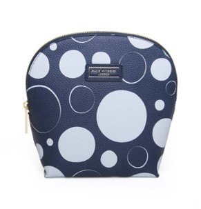 Alice Wheeler London Navy Spot Make Up Case