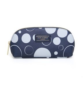 Alice Wheeler London Navy Spot Make Up / Brush Case