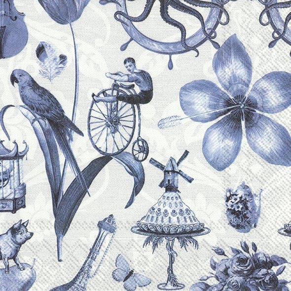 Napkins Blue Things