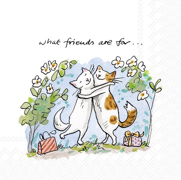 Napkins Cats Friends