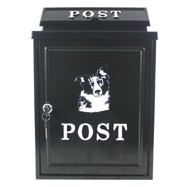 Black Post Box Cow