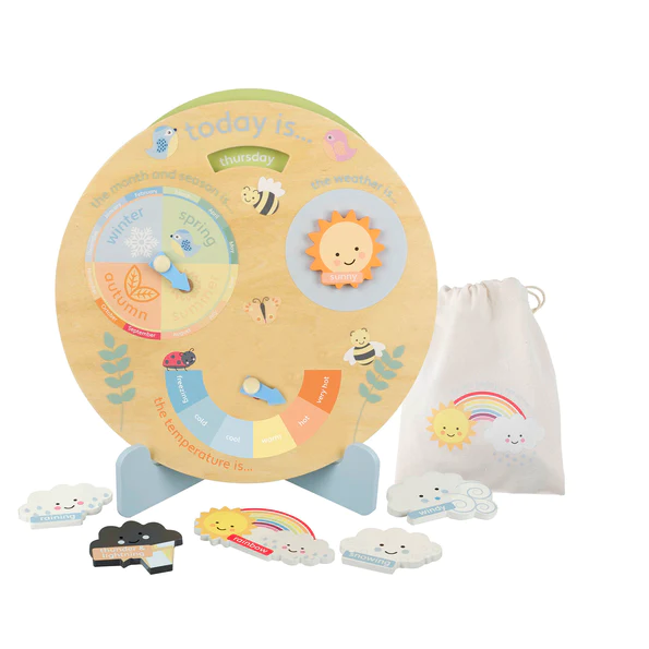 Orange Tree Toys Spring Garden Weather Clock