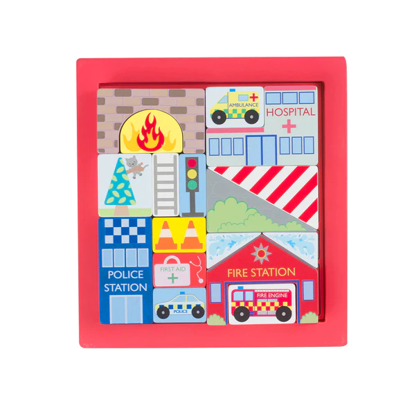 Orange Tree Toys Emergency Block Puzzle