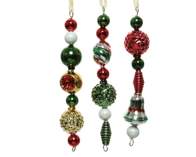 Glass Hanging Decorations Shiny Mix