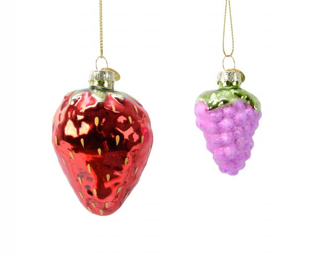 Glass Fruit Decoration - Assorted Multi (Single)