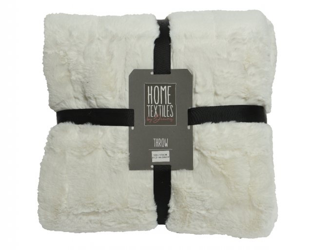 Faux Rabbit Fur Rectangle Throw