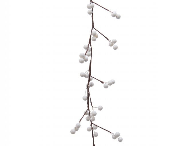 White Garland Presentation With Foam Berries