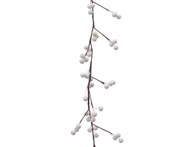 White Garland Presentation With Foam Berries