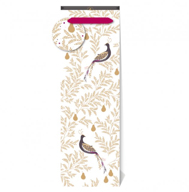 Sara Miller Golden Winter Partridge Bottle Bag