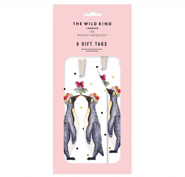 The Wild Kind Penguin Kiss Tag Pack of Six