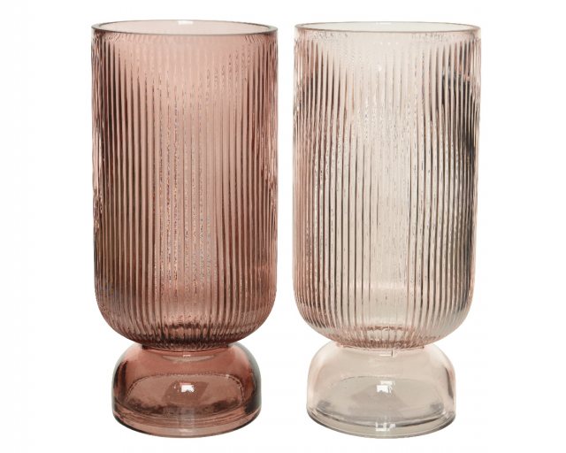 Glass Relief Vase 12.5x25.5cm