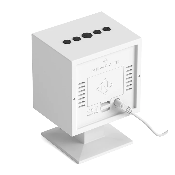 Newgate Monolith LCD Alarm Clock - White | At Portmeirion Online