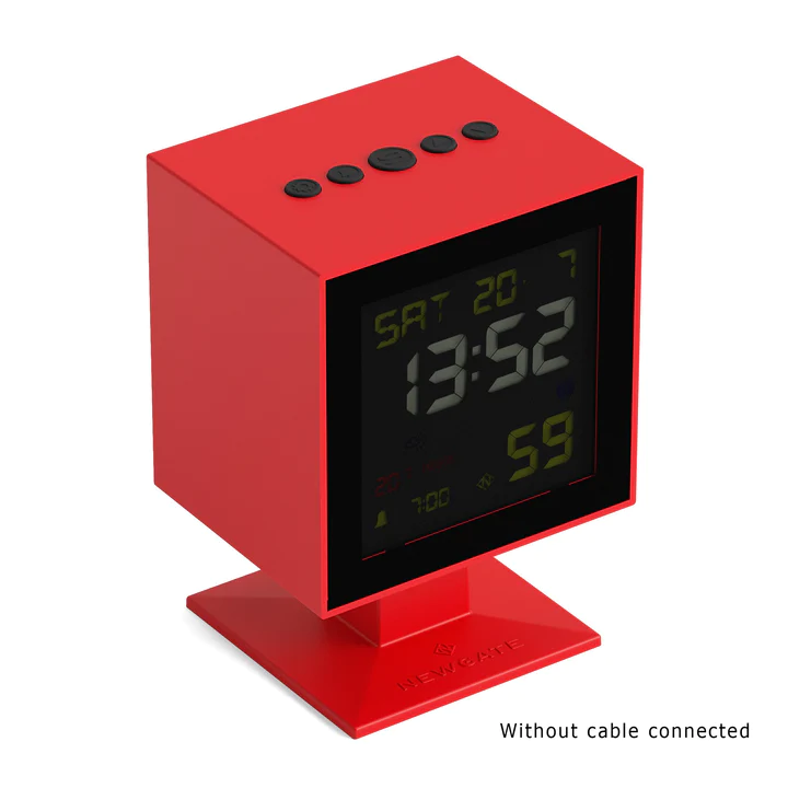 Newgate Monolith LCD Alarm Clock - Red | At Portmeirion Online