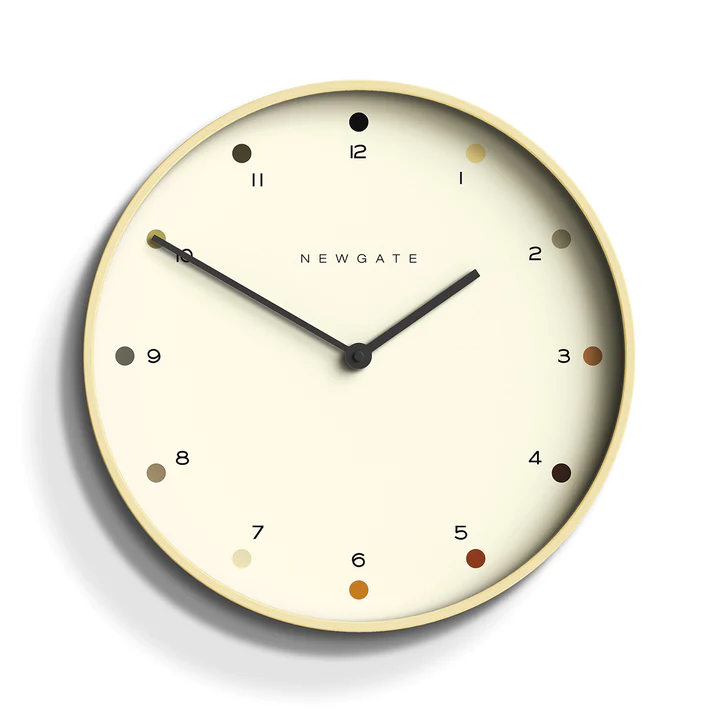 Newgate Mr Clarke Wall Clock - Pale Wood / Dot Dial