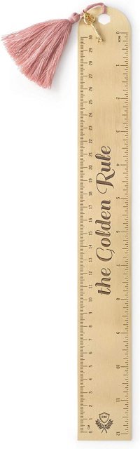 Gentlemen's Hardware Gold The Golden Rule Metal Ruler 12inch