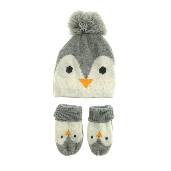 Ziggle Penguin Hat & Mittens 12-24 Months