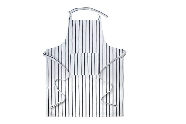 Cotton Stripe Apron White