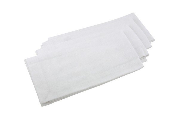 Set Of 4 White Cotton Napkins