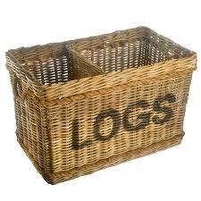 Kubu Grey Rattan Log Basket