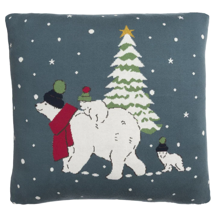 Sarah Allport Snow Season Knitted Statement Cushion