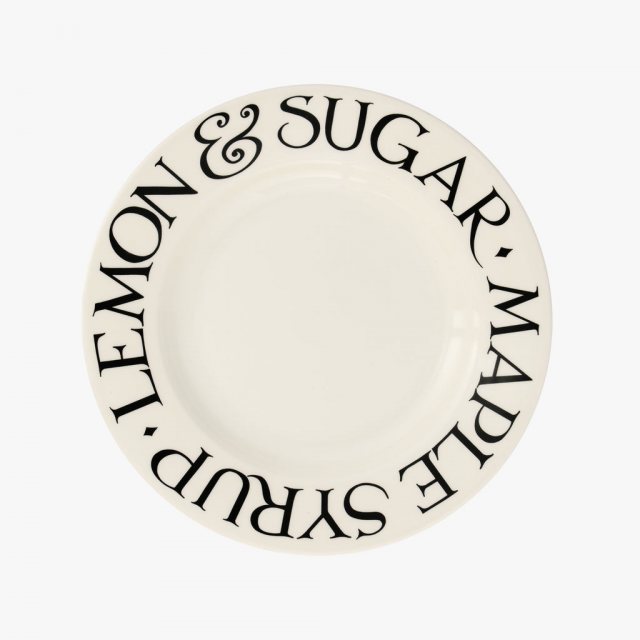 Emma Bridgewater Black Toast Lemon & Sugar 8 1/2 Inch Plate