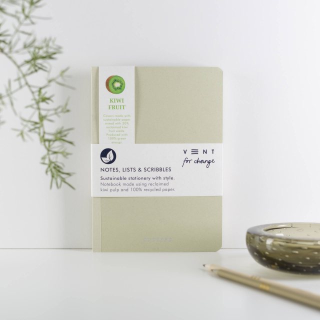 VENT for Change Recycled SUCSEED A5 Notebook – Kiwi Fruit