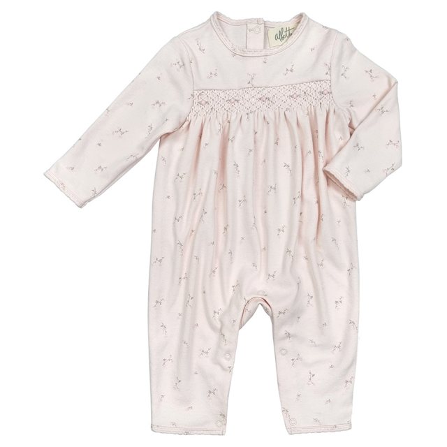 Albetta Hand Smocked Lullaby Flower Babygro