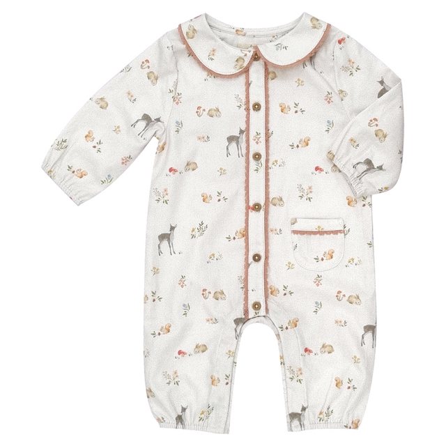 Albetta Printed Fawn Brushed Romper