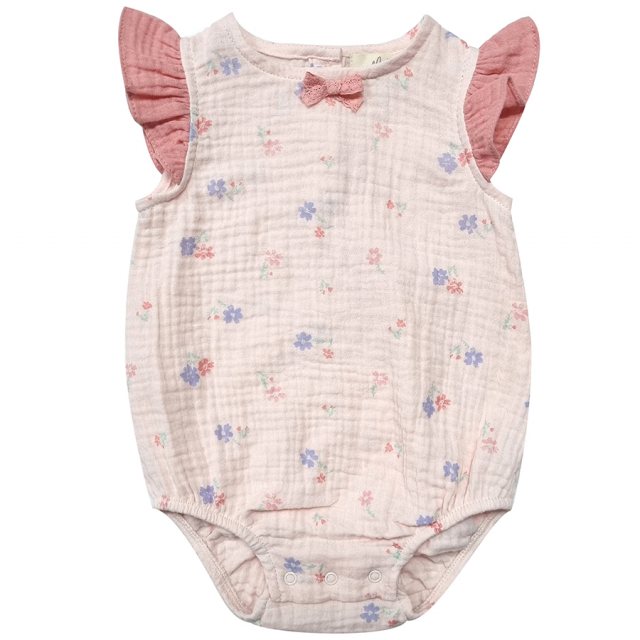 Albetta Floral Bloom Gauze Print Babyvest