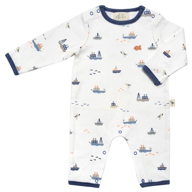 Albetta Nautical Print Babygro