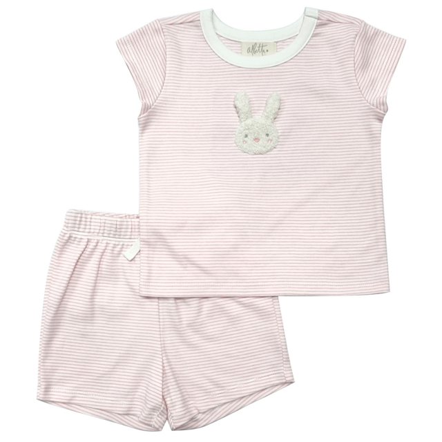 Albetta Boucle Applique Belinda Bunny Short Set 6-12months